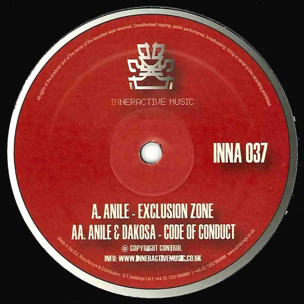 Anile & Dakosa : Exclusion Zone / Code Of Conduct (12")