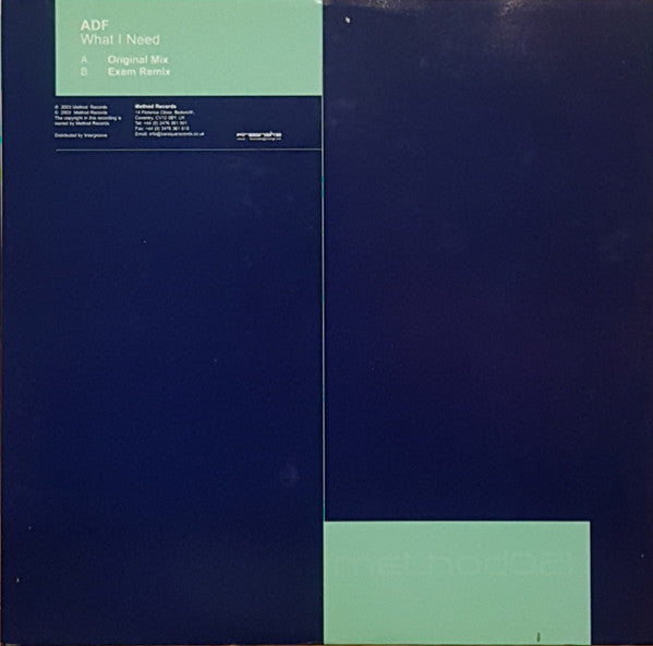 ADF : What I Need (12")