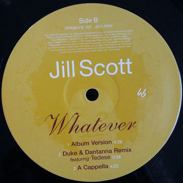 Jill Scott : Whatever (12", Promo)