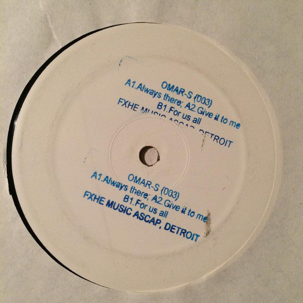 Omar-S : 003 (12", W/Lbl)