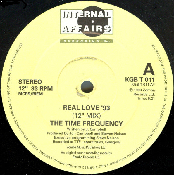 The Time Frequency : Real Love (12")