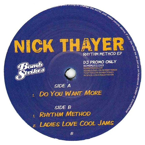 Nick Thayer : Rhythm Method EP (12", EP, Promo)