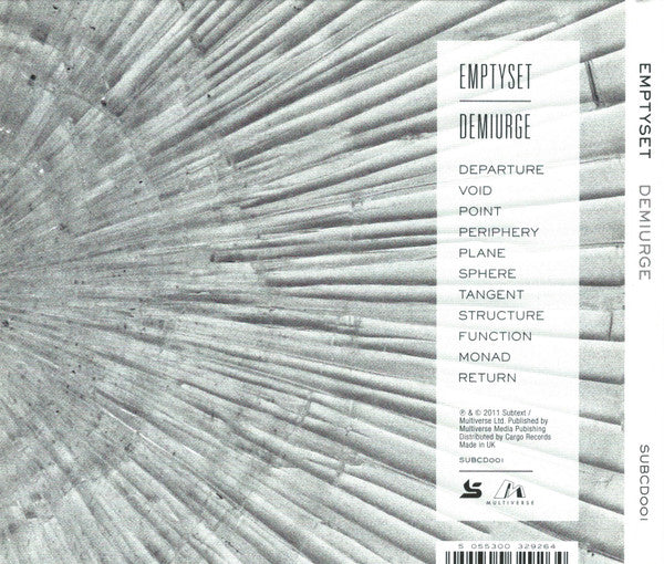Emptyset : Demiurge (CD, Album)