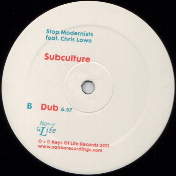 Stop Modernists Featuring Chris Lowe : Subculture (12")