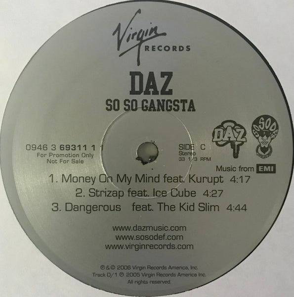 Daz Dillinger : So So Gangsta (2xLP, Album, Promo)