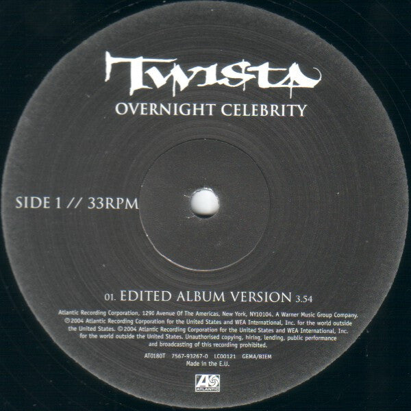 Twista : Overnight Celebrity (12")