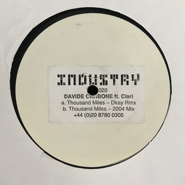 Davide Carbone : Thousand Miles (12", W/Lbl, Sti)