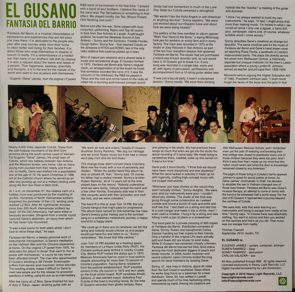 El Gusano : Fantasia Del Barrio (LP, Album, RE)
