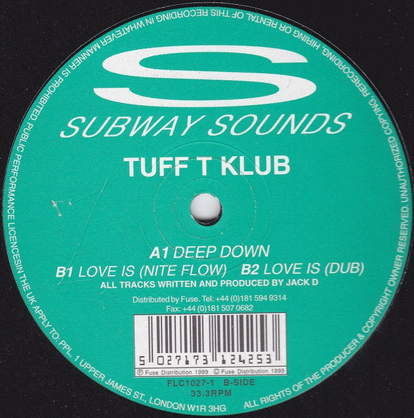 Tuff T Klub : Deep Down / Love Is (12")