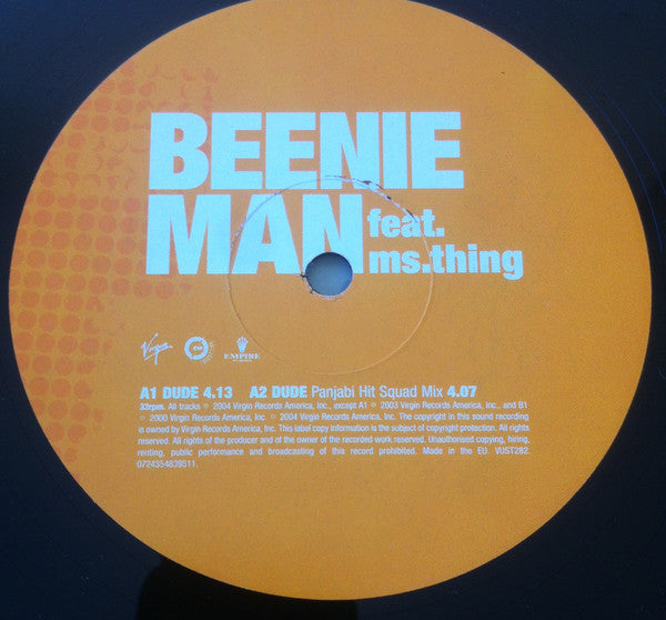 Beenie Man : Dude / Girls Dem Sugar (12")