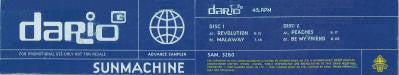 Dario G : Sunmachine (2x12", Promo, Smplr)