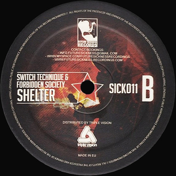 Noize Punishment / Switch Technique & Forbidden Society : Riotbringer (Forbidden Society Remix) / Shelter (12")