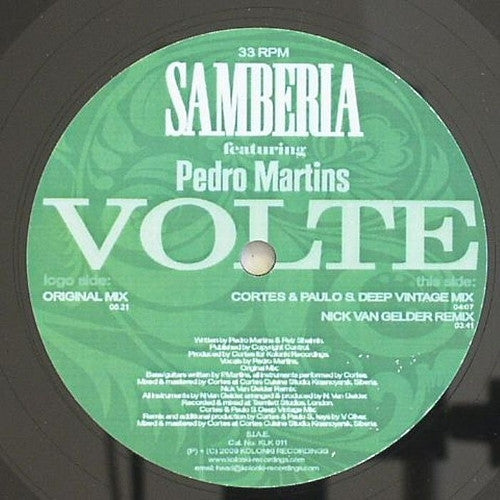 Samberia Feat. Pedro Martins : Volte (10")