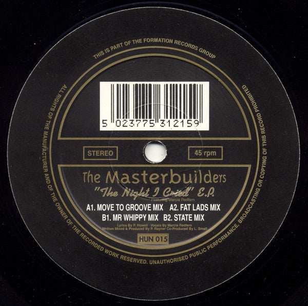 Masterbuilders (2) : The Night I Cried E.P. (12", EP)