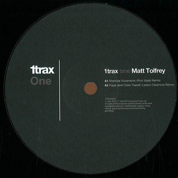 Various : 1trax One: Matt Tolfrey (12", EP)