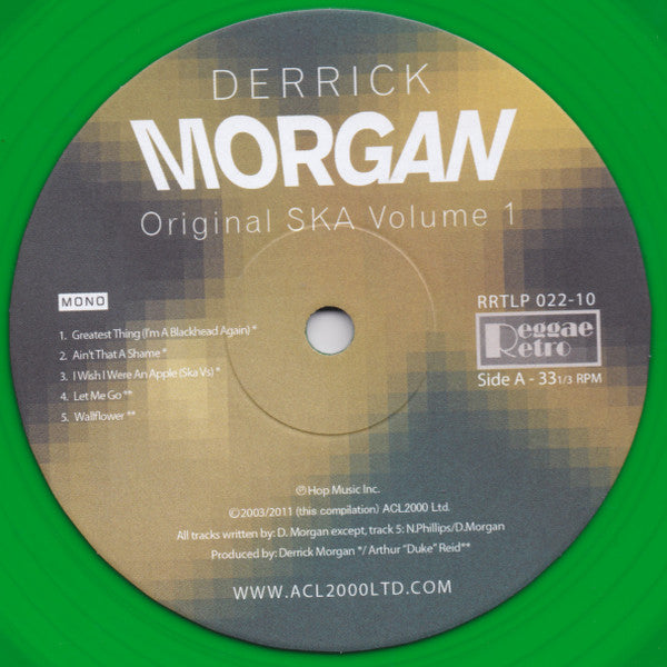 Derrick Morgan : Original Ska Volume 1 (10", Album, Comp, Mono, Ltd, Gre)