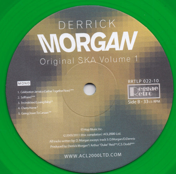 Derrick Morgan : Original Ska Volume 1 (10", Album, Comp, Mono, Ltd, Gre)