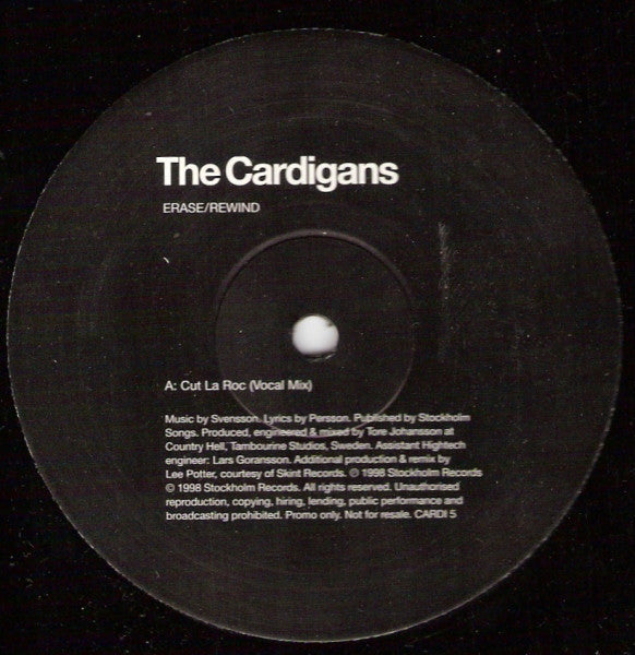 The Cardigans : Erase / Rewind (12", Promo)