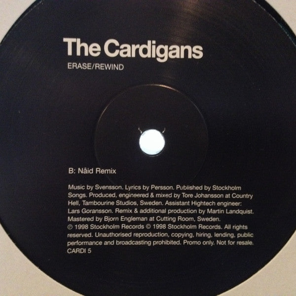 The Cardigans : Erase / Rewind (12", Promo)