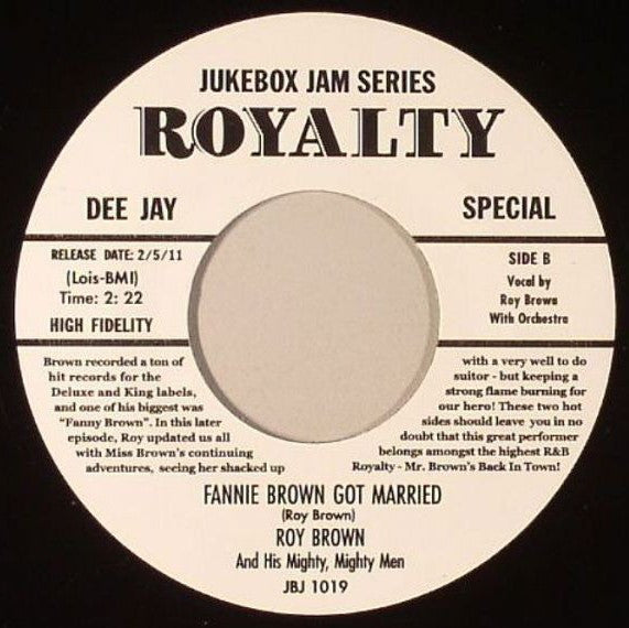Roy Brown & His Mighty-Mighty Men : Mr. Hound Dog's In Town / Fannie Brown Got Married (7", Single, Ltd, RE)