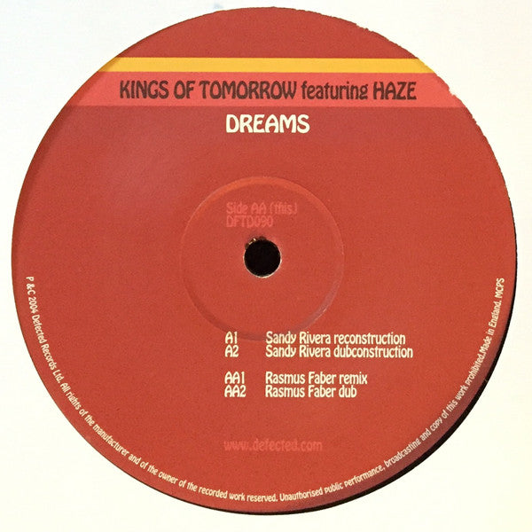Kings Of Tomorrow : Dreams (12")