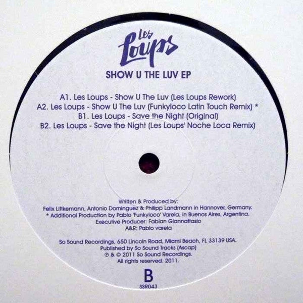 Les Loups (3) : Show U The Luv EP (12", EP)