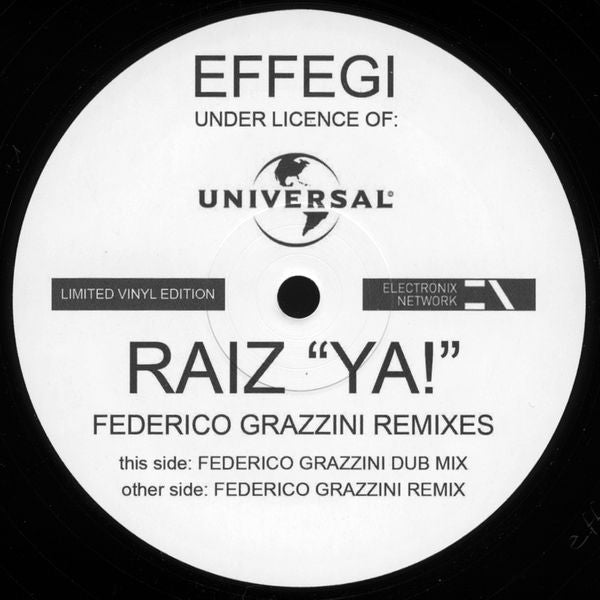 Raiz : Ya! (12", Ltd, W/Lbl)