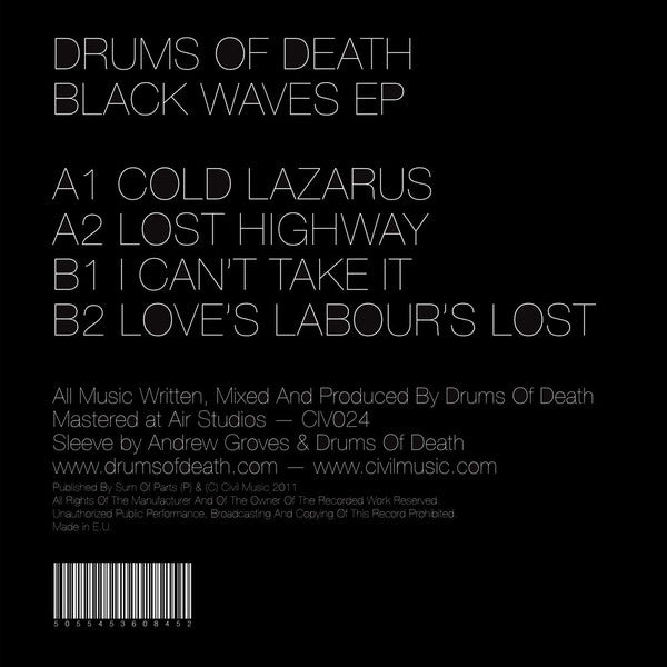 Drums Of Death : Black Waves EP (12")