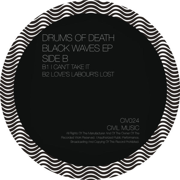 Drums Of Death : Black Waves EP (12")