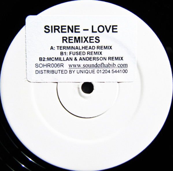 Sirene : Love (Remixes) (12", W/Lbl, Sti)