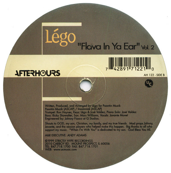 Lego : Flava In Ya Ear Vol. 2 (12")