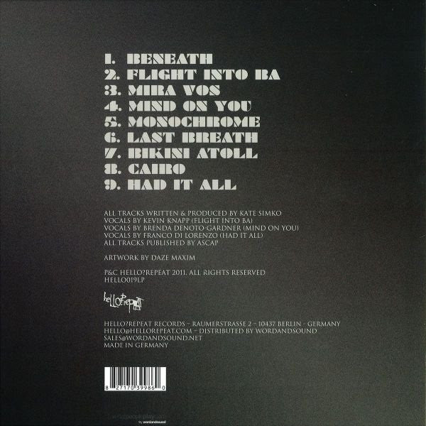 Kate Simko : Lights Out (2x12", Album)