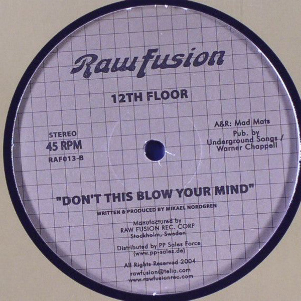 12th Floor : Don't This Blow Your Mind (12", Maxi)