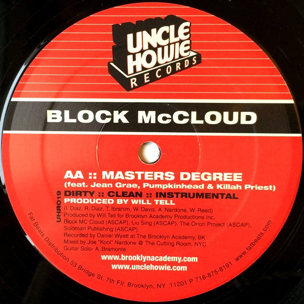 Block McCloud : No You Won't / Masters Degree (12")