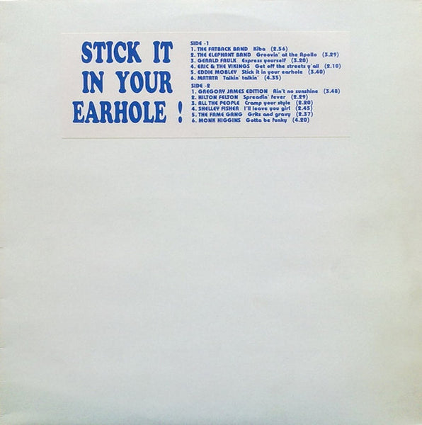 Various : Stick It In Your Earhole! (LP, Comp, Unofficial)