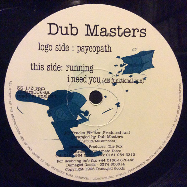 The Dub Masters : Psycopath (12")