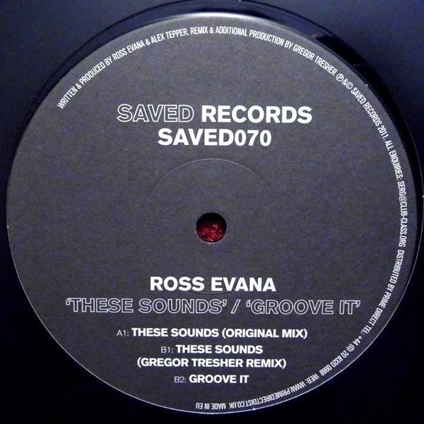 Ross Evana : These Sounds / Groove It (12")
