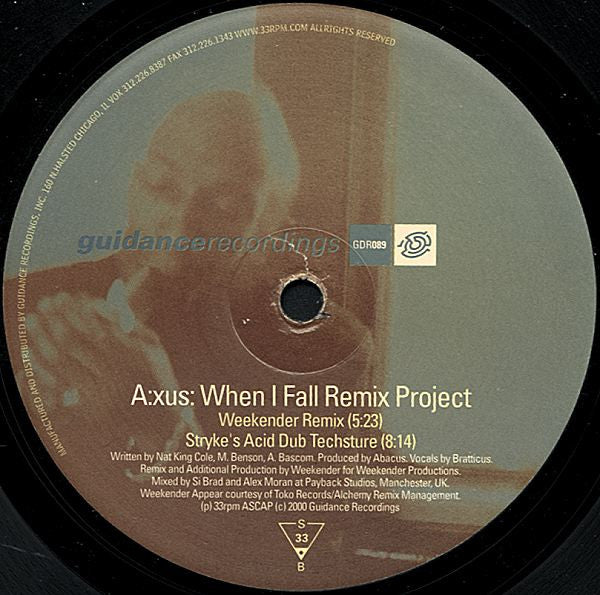 A:xus : When I Fall Remix Project (12")