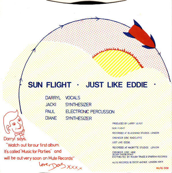 Silicon Teens : Just Like Eddie / Sun Flight (7", Single, Lyn)