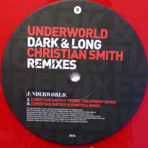 Underworld : Dark & Long (Christian Smith Remixes) (12", Red)