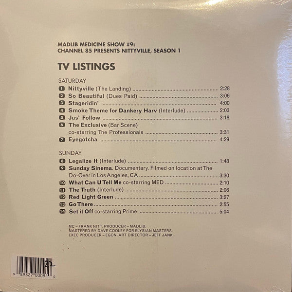 Madlib Wit' Frank Nitty : Channel 85 Presents Nittyville, Season 1 (2xLP, Album)