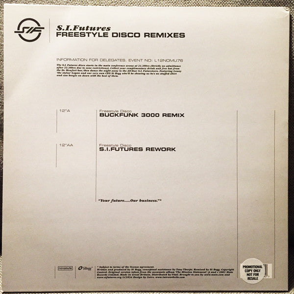 S.I. Futures : Freestyle Disco Remixes (12")