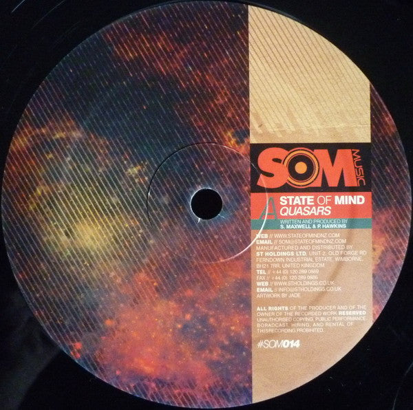 State Of Mind (8) / Telekinesis (3) : Quasars / Bad Virus (12")
