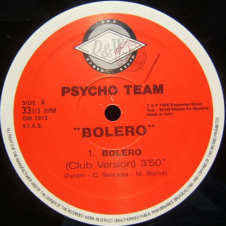 Psycho Team : Bolero (12")