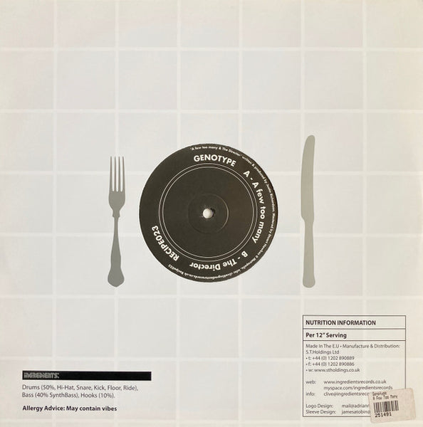 Genotype : A Few Too Many / The Director (12")