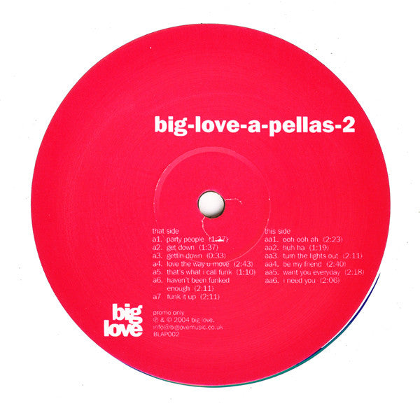 Various : Big-Love-A-Pellas-2 (12", Promo)