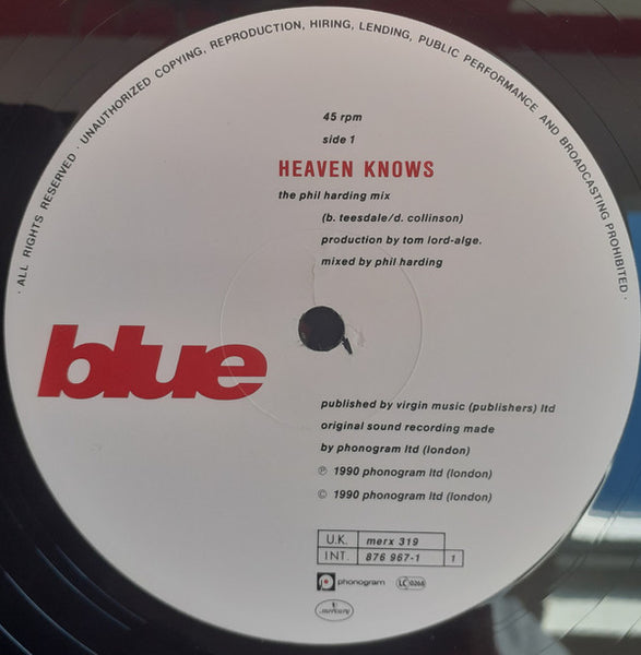 Blue (27) : Heaven Knows (12")