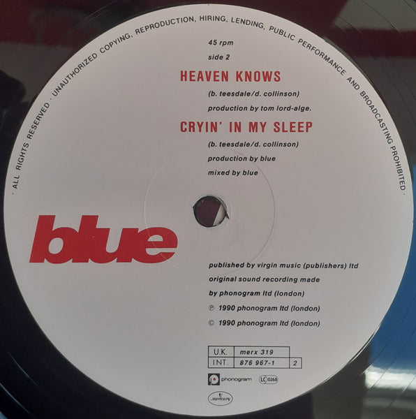 Blue (27) : Heaven Knows (12")