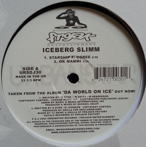 Iceberg Slimm : Da World On Ice (12")