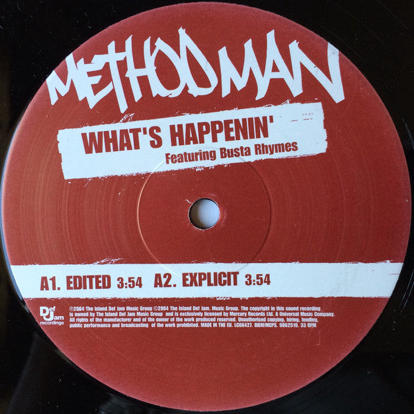Method Man : What's Happenin' (12")